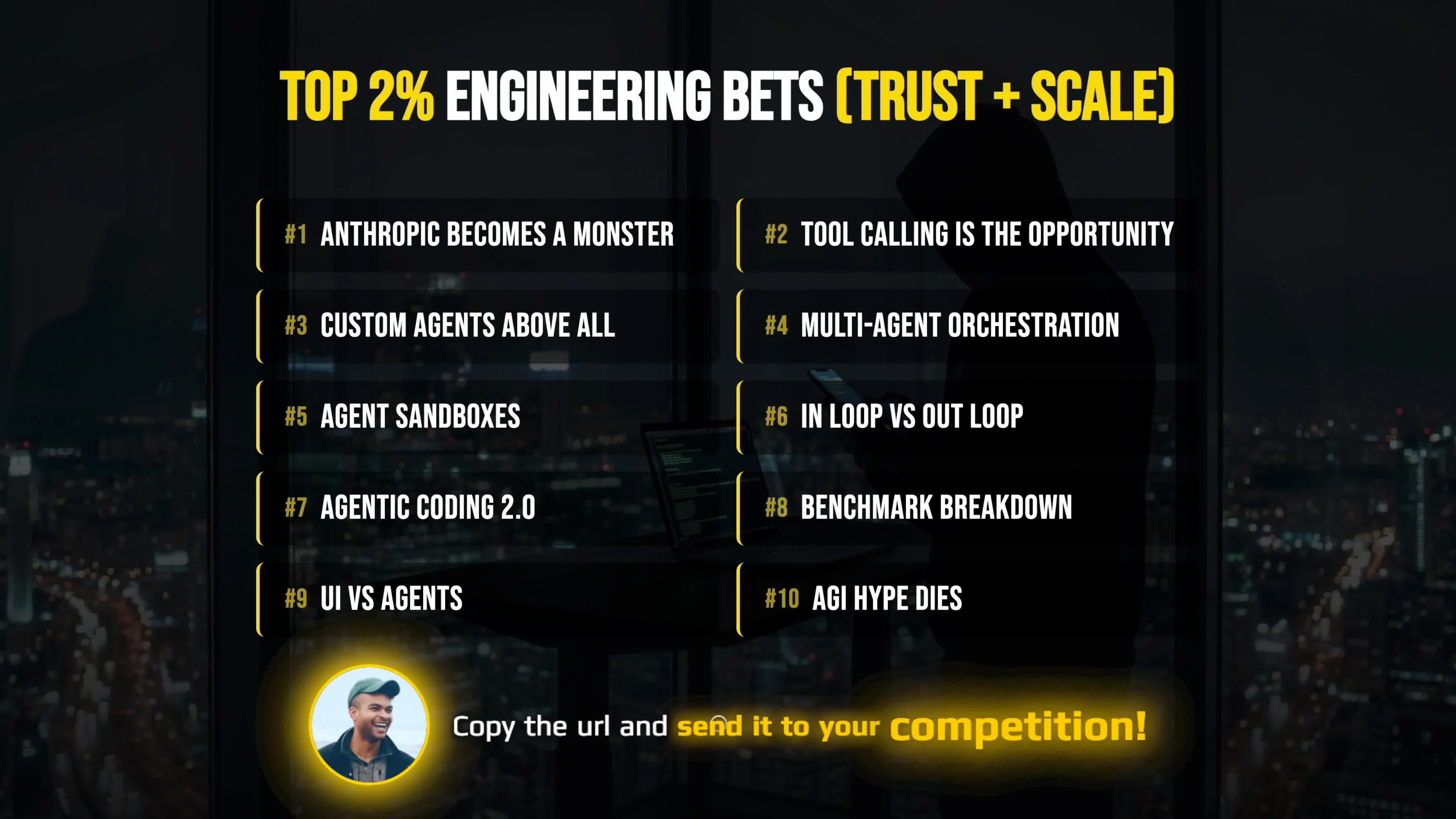 Top 2% Engineering Bets: Trust + Scale - all 10 bets overview